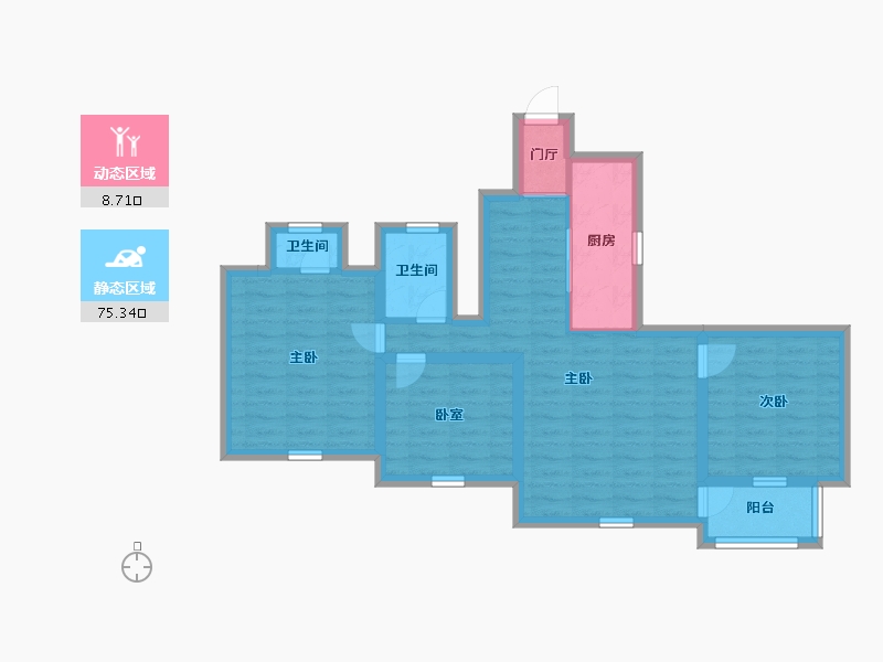 广东省-深圳市-桃源居14区（桃源居）-73.71-户型库-动静分区