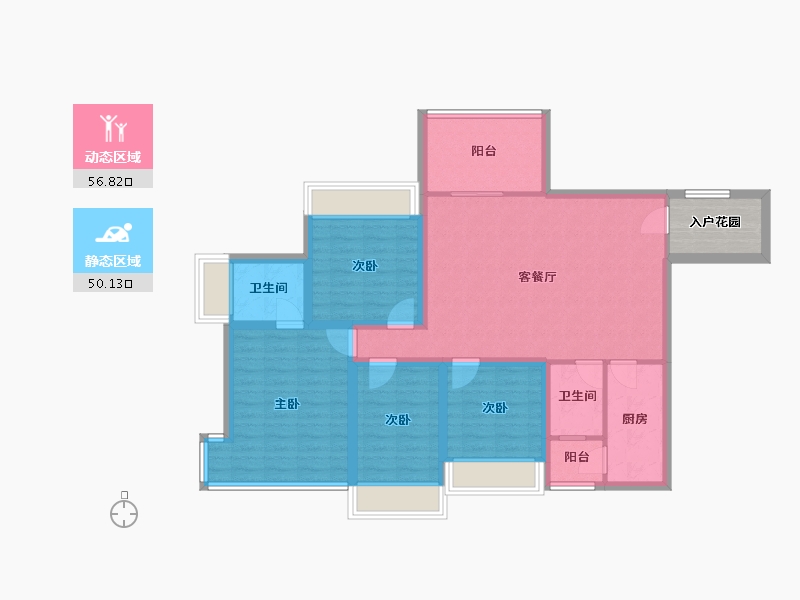 广东省-深圳市-文峰华庭-99.58-户型库-动静分区