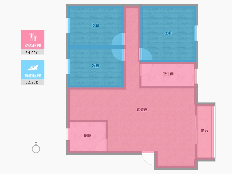 广东省-深圳市-雅涛花园-76.71-户型库-动静分区