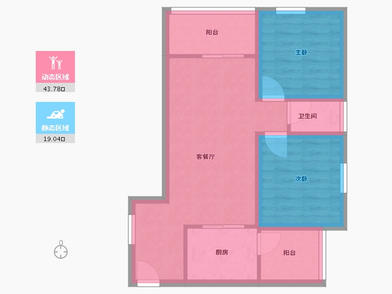 广东省-深圳市-和成世纪名园-55.29-户型库-动静分区