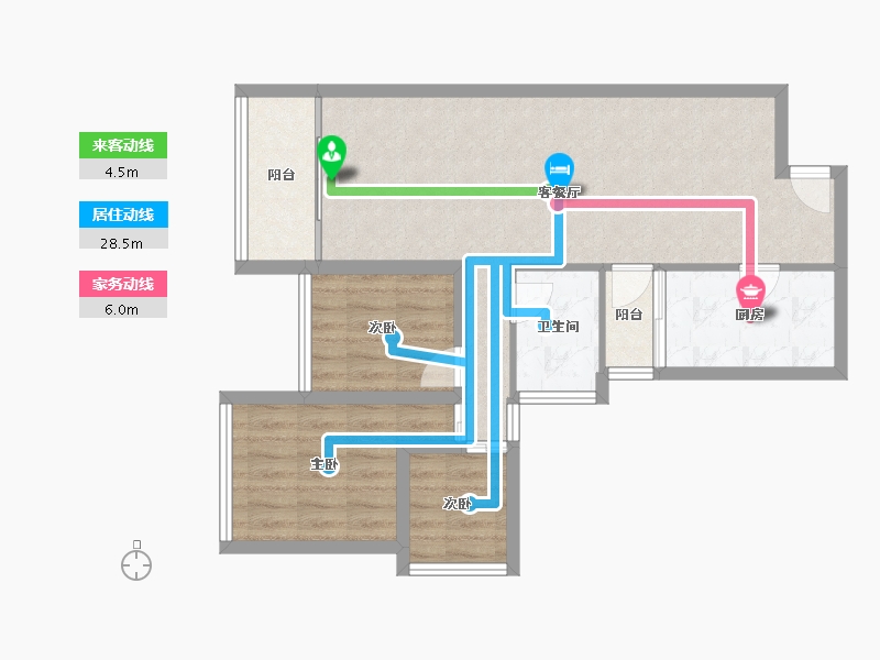 广东省-深圳市-全盛紫悦龙庭-71.54-户型库-动静线