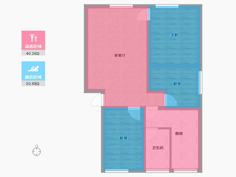 广东省-深圳市-岭下花园(公寓住宅)-62.56-户型库-动静分区