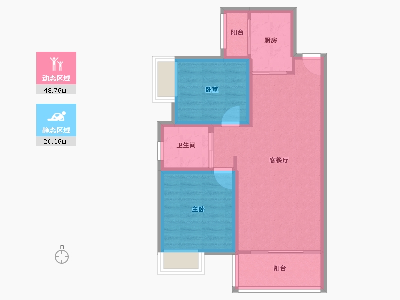 广东省-深圳市-南航明珠花园-61.49-户型库-动静分区