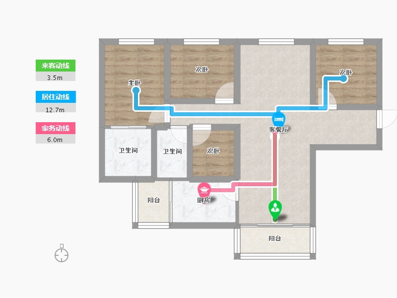 广东省-深圳市-和谐家园-72.43-户型库-动静线