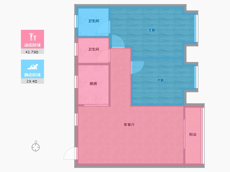 广东省-东莞市-嘉美豪苑-67.13-户型库-动静分区