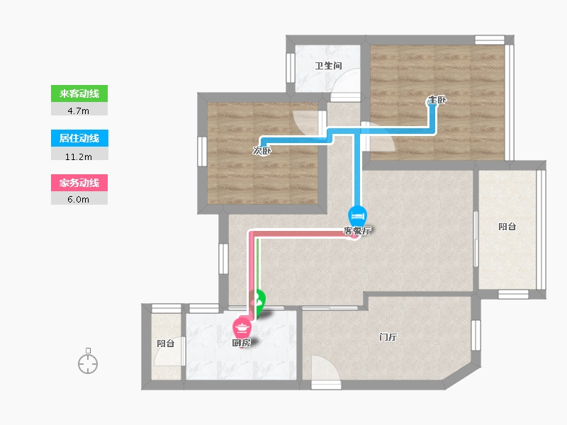 广东省-深圳市-鸿荣源禧园-65.86-户型库-动静线