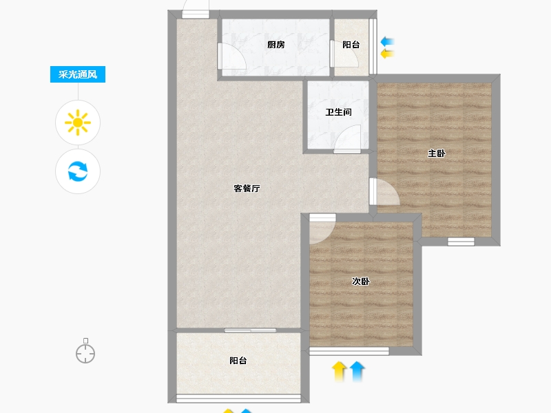 广东省-深圳市-万科金色领域-76.85-户型库-采光通风