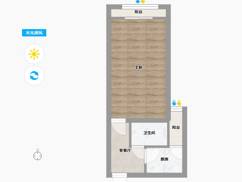 广东省-深圳市-保利上城-27.39-户型库-采光通风