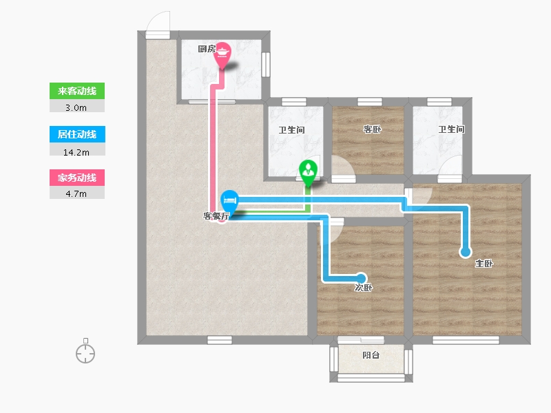 广东省-深圳市-雅涛花园-71.20-户型库-动静线