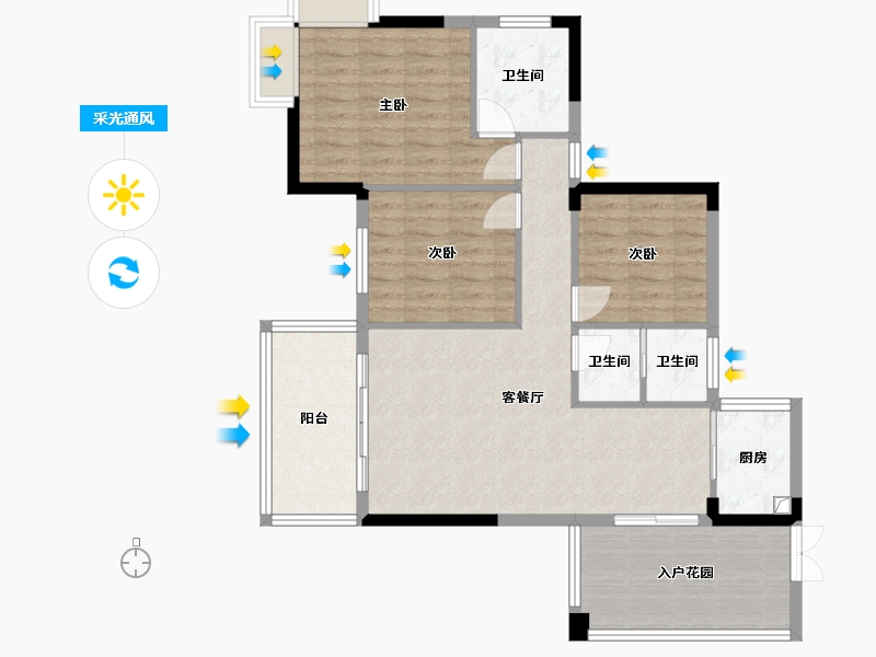 贵州省-六盘水市-蓝山一品-250.00-户型库-采光通风