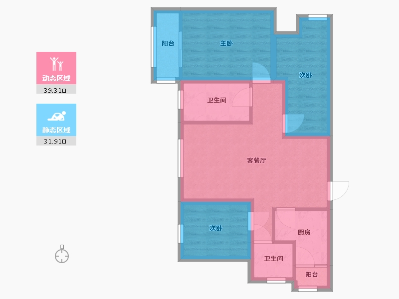 广东省-深圳市-保利上城-62.36-户型库-动静分区