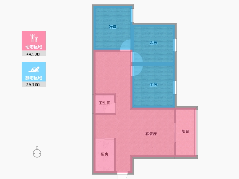 广东省-深圳市-百合星城一期-65.59-户型库-动静分区