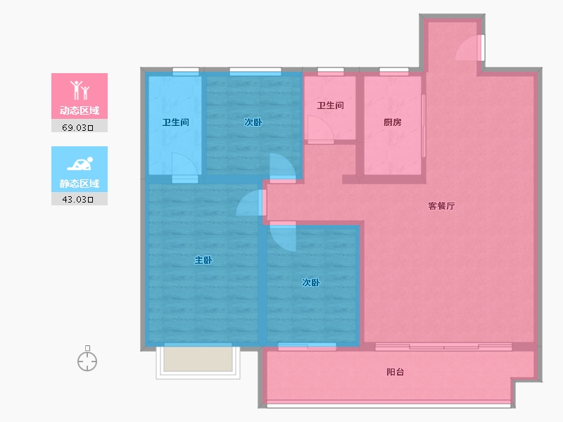 陕西省-西安市-泰发祥-97.13-户型库-动静分区