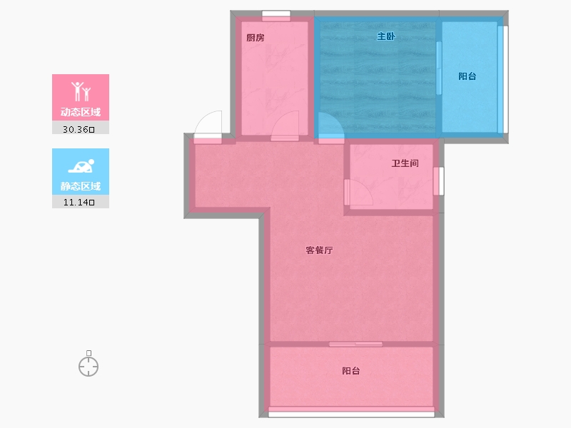 广东省-深圳市-名居绿海名居-35.99-户型库-动静分区