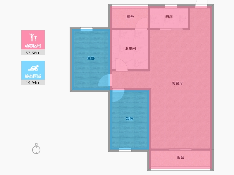 广东省-深圳市-颐安都会中央二期-69.68-户型库-动静分区