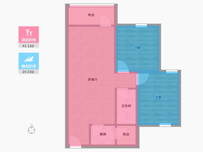 广东省-深圳市-兴华路2号(星航华府)-54.44-户型库-动静分区