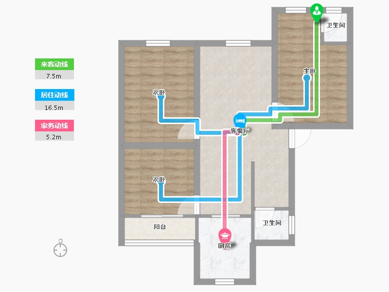 广东省-深圳市-裕安花园(宝安)-65.04-户型库-动静线