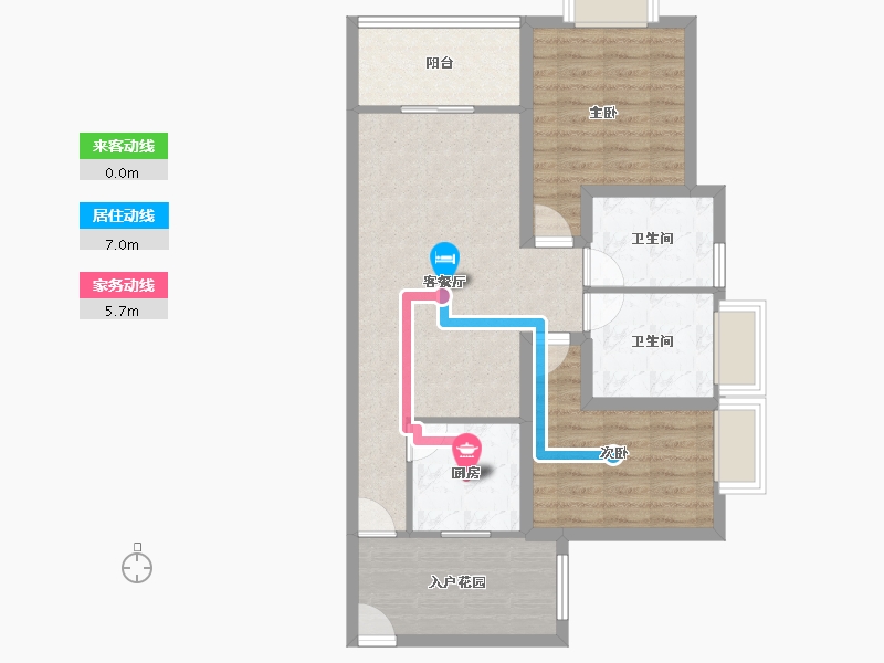 广东省-深圳市-华南西苑-78.00-户型库-动静线