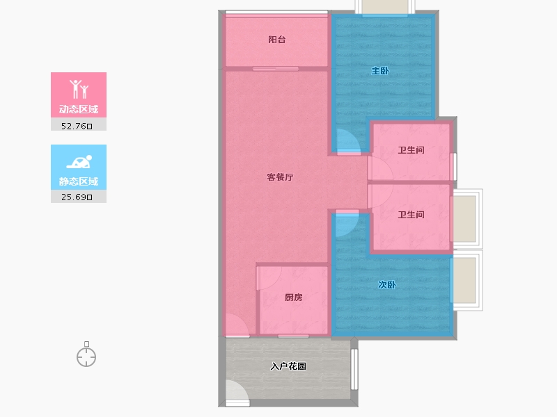 广东省-深圳市-华南西苑-78.00-户型库-动静分区