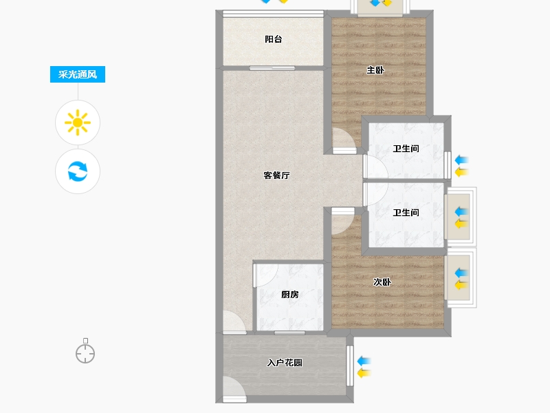 广东省-深圳市-华南西苑-78.00-户型库-采光通风