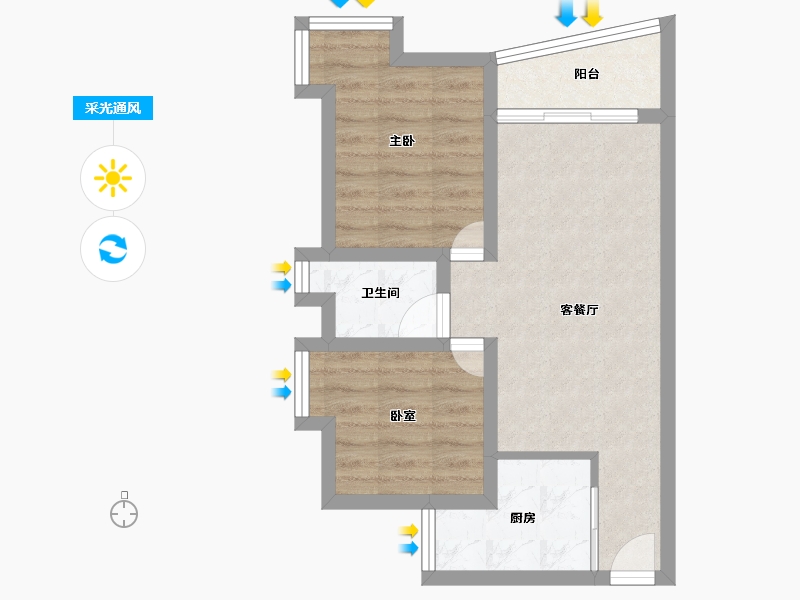 广东省-深圳市-信义假日名城(五期)-49.24-户型库-采光通风