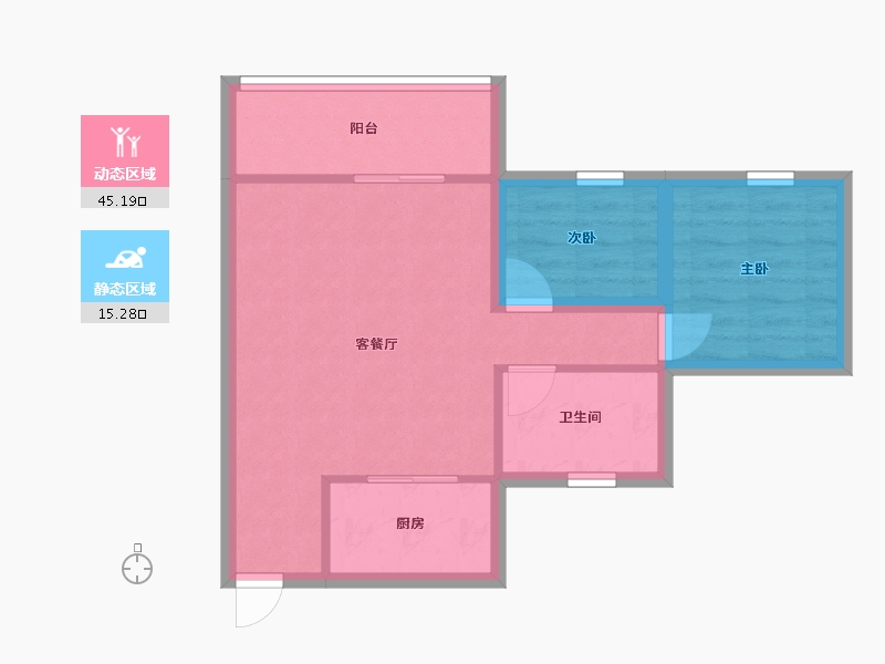 广东省-深圳市-中房怡芬花园-53.76-户型库-动静分区