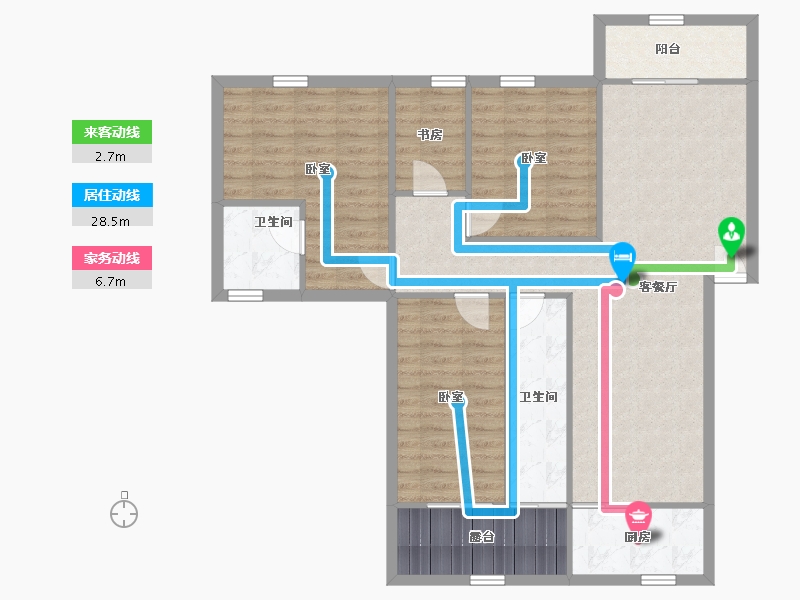 广东省-深圳市-登科花园-101.73-户型库-动静线