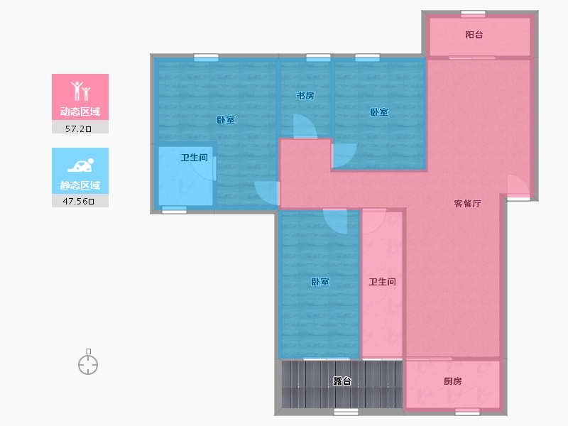 广东省-深圳市-登科花园-101.73-户型库-动静分区