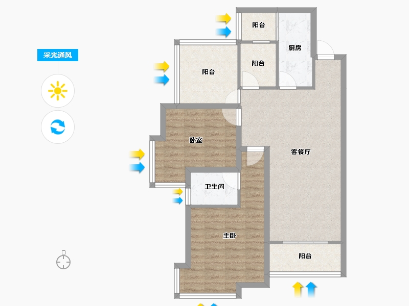 广东省-深圳市-欧景城-84.14-户型库-采光通风