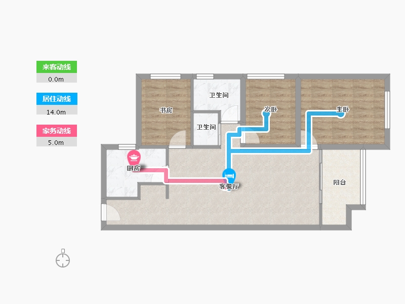 广东省-深圳市-万科公园里-74.71-户型库-动静线