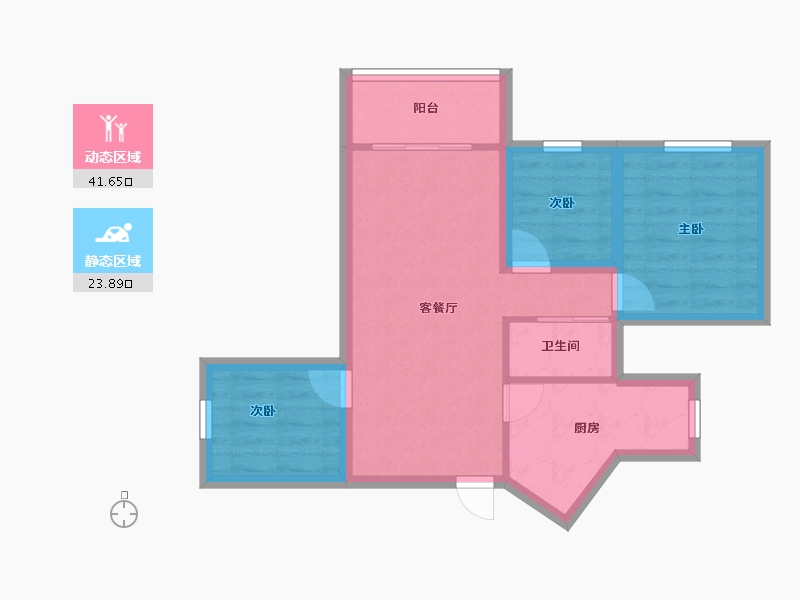 广东省-深圳市-翠枫豪园-57.94-户型库-动静分区