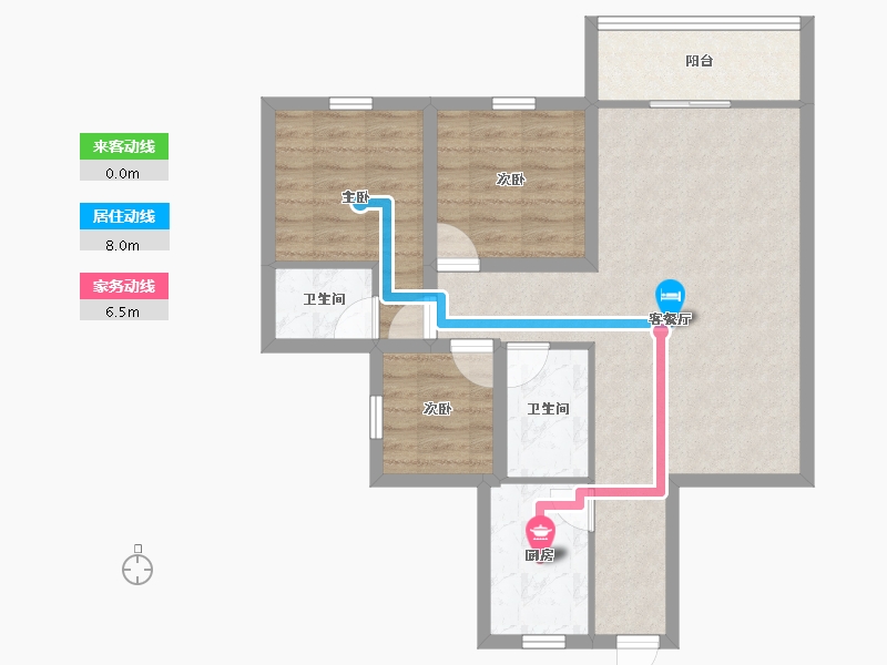 广东省-深圳市-雅景苑（二期）-72.22-户型库-动静线