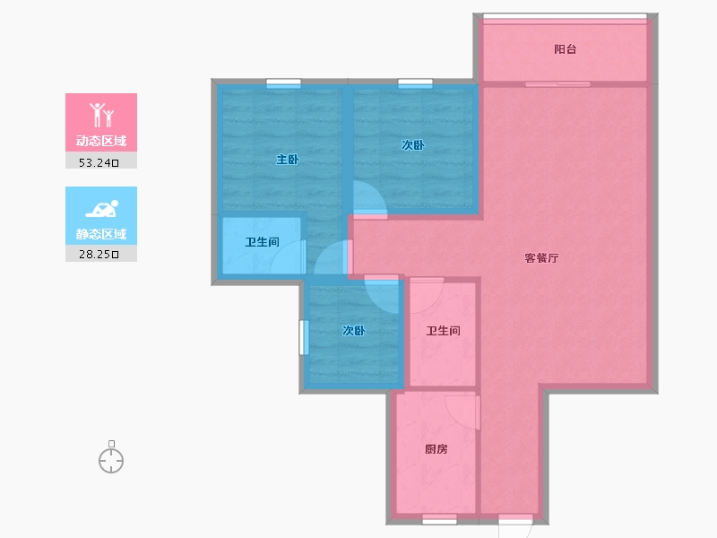 广东省-深圳市-雅景苑（二期）-72.22-户型库-动静分区