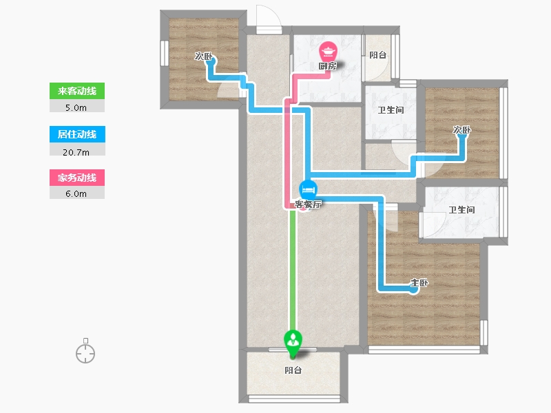 广东省-深圳市-嘉亿爵悦公馆-73.97-户型库-动静线