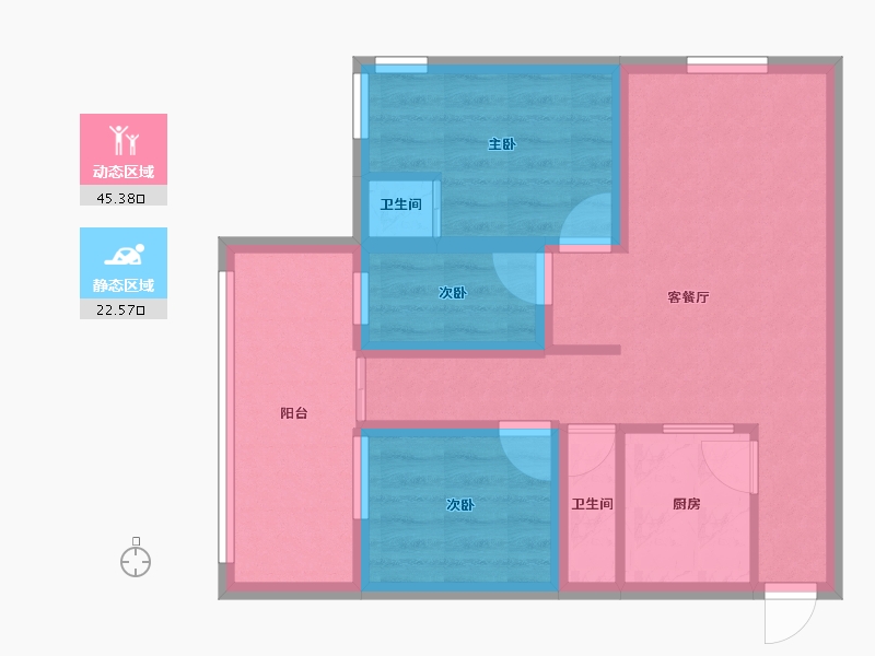 广东省-深圳市-南洋花园-58.96-户型库-动静分区