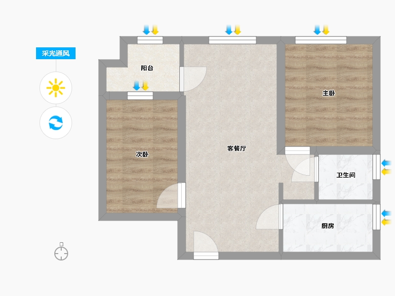 广东省-深圳市-万科公园里-48.29-户型库-采光通风