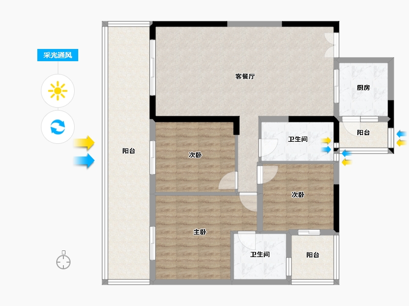 四川省-宜宾市-香山锦绣-120.00-户型库-采光通风