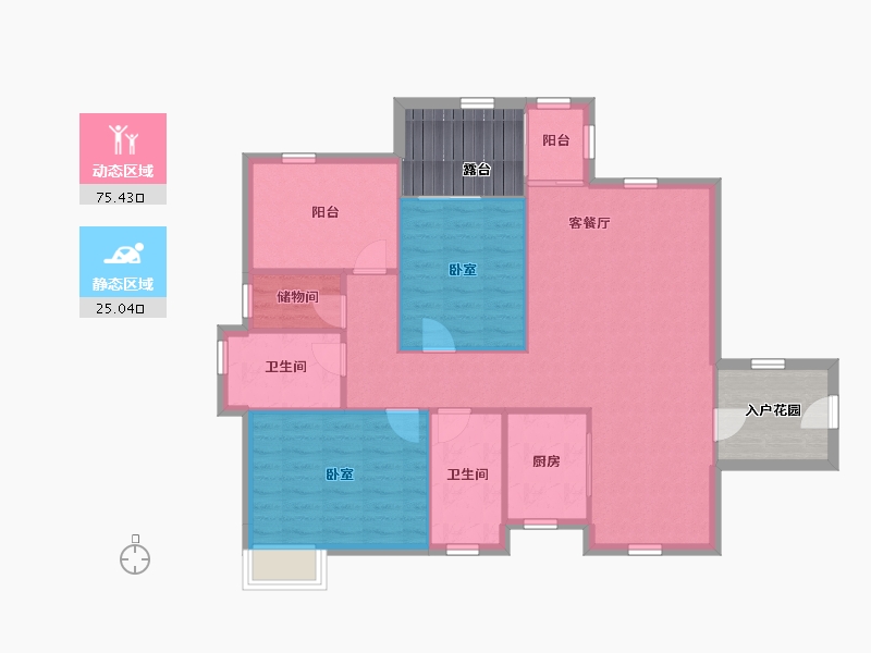 广东省-深圳市-和成世纪名园-104.12-户型库-动静分区