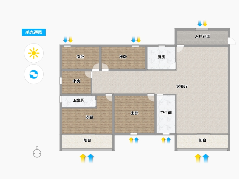 广东省-深圳市-阅山华府-204.40-户型库-采光通风