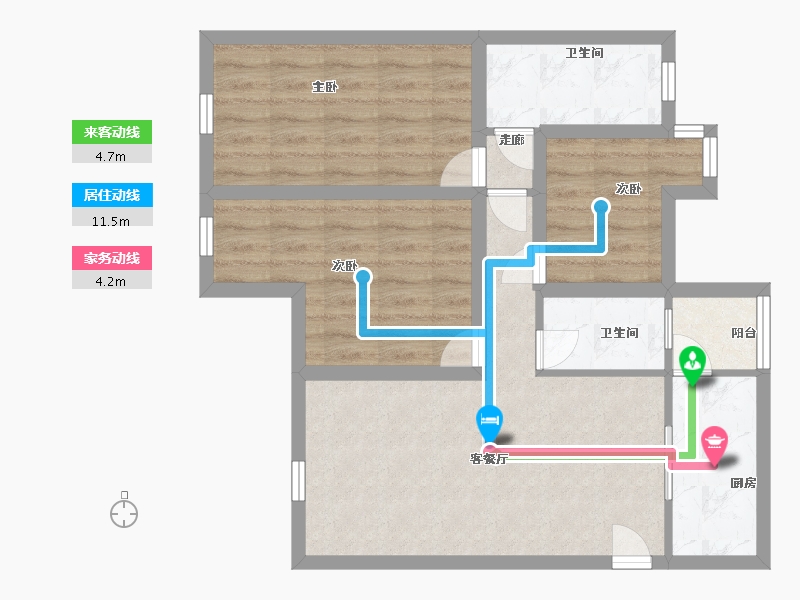 广东省-深圳市-中海怡瑞山居-68.43-户型库-动静线