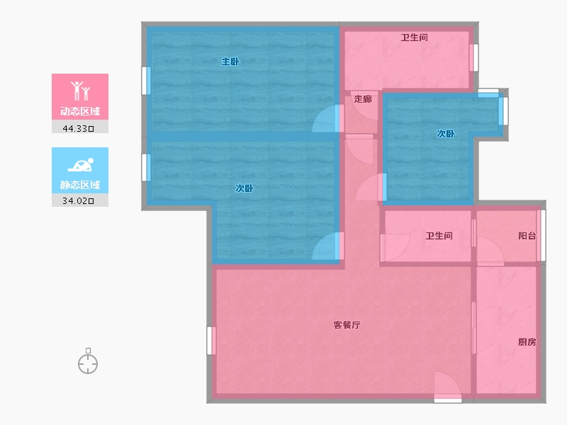 广东省-深圳市-中海怡瑞山居-68.43-户型库-动静分区