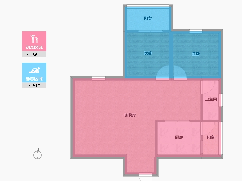 广东省-深圳市-百合星城一期-58.86-户型库-动静分区