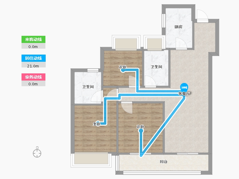 安徽省-合肥市-皖投国滨世家-86.99-户型库-动静线