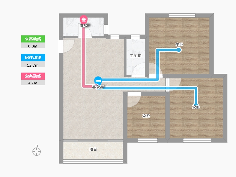 广东省-深圳市-宏兴苑-61.56-户型库-动静线