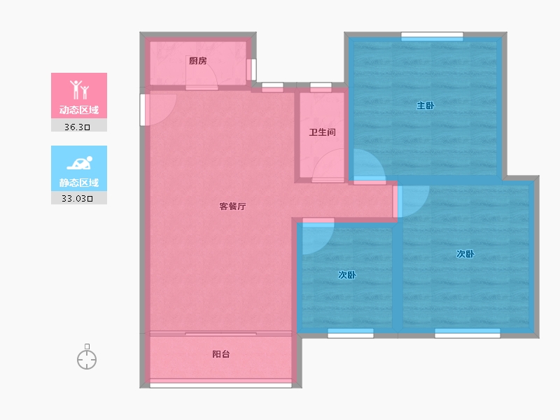 广东省-深圳市-宏兴苑-61.56-户型库-动静分区