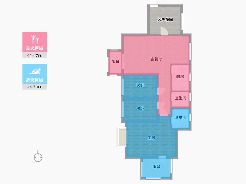 广东省-深圳市-翠枫豪园-84.33-户型库-动静分区