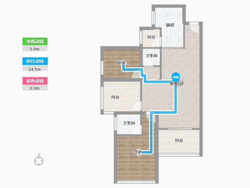 广东省-深圳市-清湖湾花园-77.80-户型库-动静线