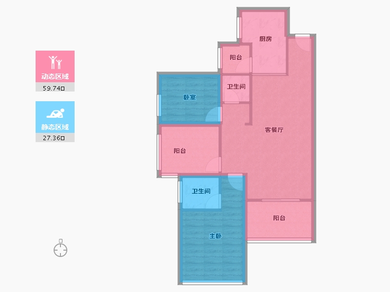 广东省-深圳市-清湖湾花园-77.80-户型库-动静分区