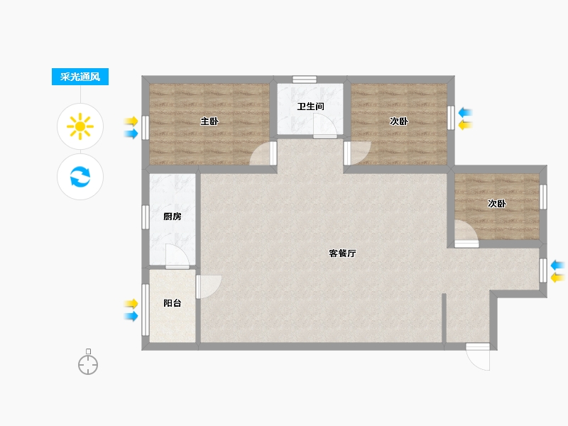 广东省-深圳市-城南雅筑-92.31-户型库-采光通风