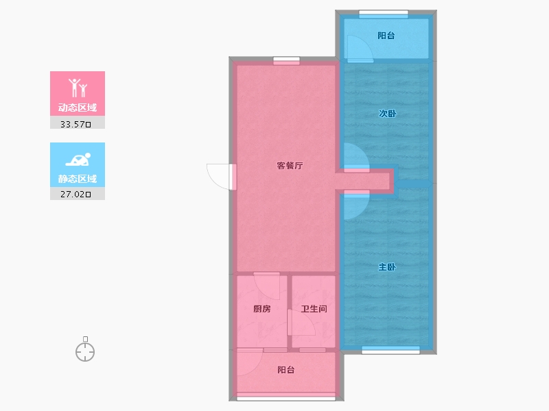 广东省-深圳市-岭下花园(公寓住宅)-53.10-户型库-动静分区